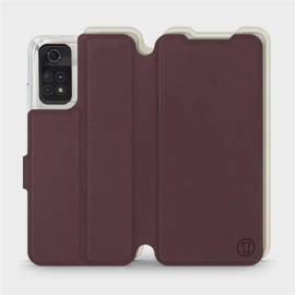 Etui Soft Touch do Xiaomi POCO M4 Pro 4G - wzór Matowy burgund z platyną