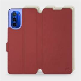 Etui Soft Touch do Motorola Moto G51 5G - wzór Zachodząca czerwień z platyną