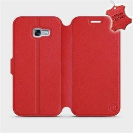 Etui ze skóry naturalnej do Samsung Galaxy A5 2017 - wzór Red Leather