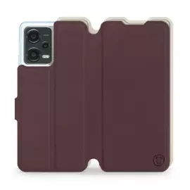 Etui Soft Touch do Xiaomi POCO X5 5G - wzór Matowy burgund z platyną