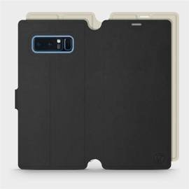 Etui Soft Touch do Samsung Galaxy Note 8 - wzór Satynowa czerń z platyną