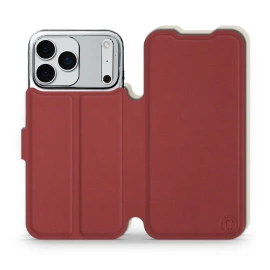 Etui Soft Touch do Apple iPhone 17 Pro Max - wzór Zachodząca czerwień z platyną
