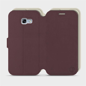 Etui Soft Touch do Samsung Galaxy A5 2017 - wzór Matowy burgund z platyną