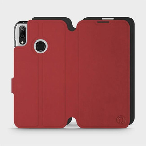 Etui Soft Touch do Huawei Y7 2019 - wzór Zachodząca czerwień z czernią