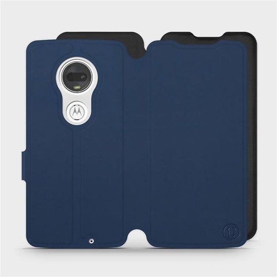 Etui Soft Touch do Motorola Moto G7 - wzór Głęboki granat z czernią