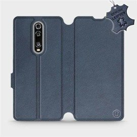 Etui ze skóry naturalnej do Xiaomi Mi 9T - wzór Blue Leather
