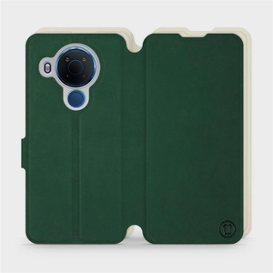 Etui Soft Touch do Nokia 5.4 - wzór Miejska zieleń z platyną