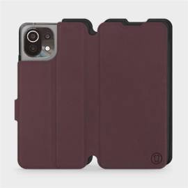 Etui Soft Touch do Xiaomi 11 Lite 5G NE - wzór Matowy burgund z czernią