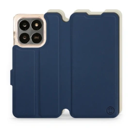 Etui Soft Touch do Huawei Honor 400 Smart - wzór Głęboki granat z platyną