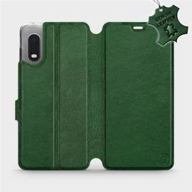 Etui ze skóry naturalnej do Samsung Galaxy Xcover PRO - wzór Green Leather