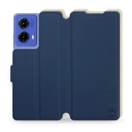 Etui Soft Touch do Motorola Moto G85 5G - wzór Głęboki granat z platyną