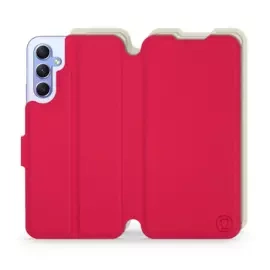 Etui Soft Touch do Samsung Galaxy A34 5G - wzór Żywa czerwień z platyną