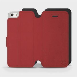 Etui Soft Touch do Apple iPhone 5s - wzór Zachodząca czerwień z czernią