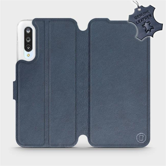 Etui ze skóry naturalnej do Xiaomi Mi 9 Lite - wzór Blue Leather