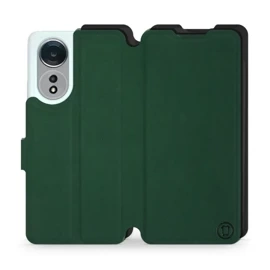 Etui Soft Touch do OPPO A58 - wzór Miejska zieleń z czernią