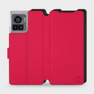 Etui Soft Touch do Motorola Edge 30 Ultra - wzór Żywa czerwień z czernią