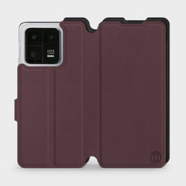Etui Soft Touch do Xiaomi 13 Pro - wzór Matowy burgund z czernią