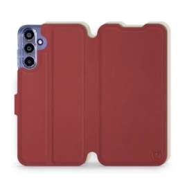 Etui Soft Touch do Samsung Galaxy A15 4G - wzór Zachodząca czerwień z platyną