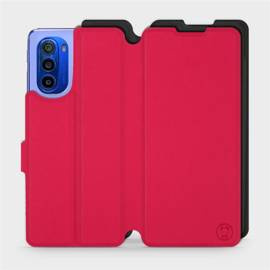 Etui Soft Touch do Motorola Moto G51 5G - wzór Żywa czerwień z czernią