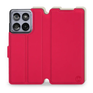 Etui Soft Touch do Motorola Edge 60 Fusion - wzór Żywa czerwień z platyną