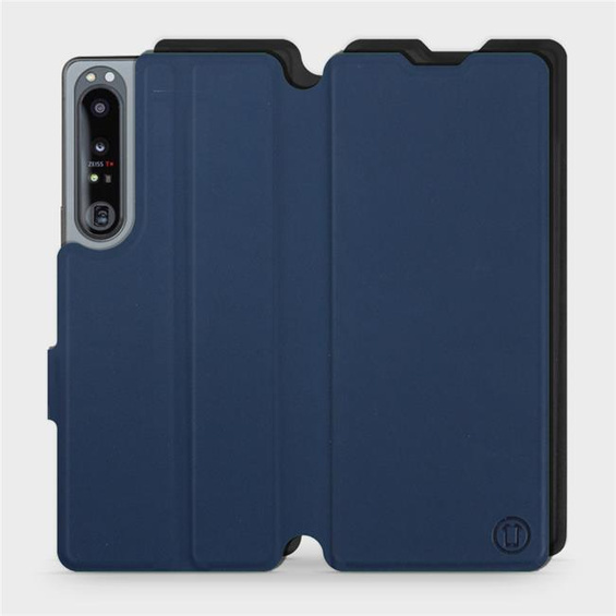 Etui Soft Touch do Sony Xperia 1 IV - wzór Głęboki granat z czernią