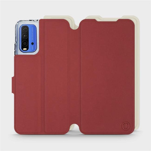 Etui Soft Touch do Xiaomi Redmi 9T - wzór Zachodząca czerwień z platyną