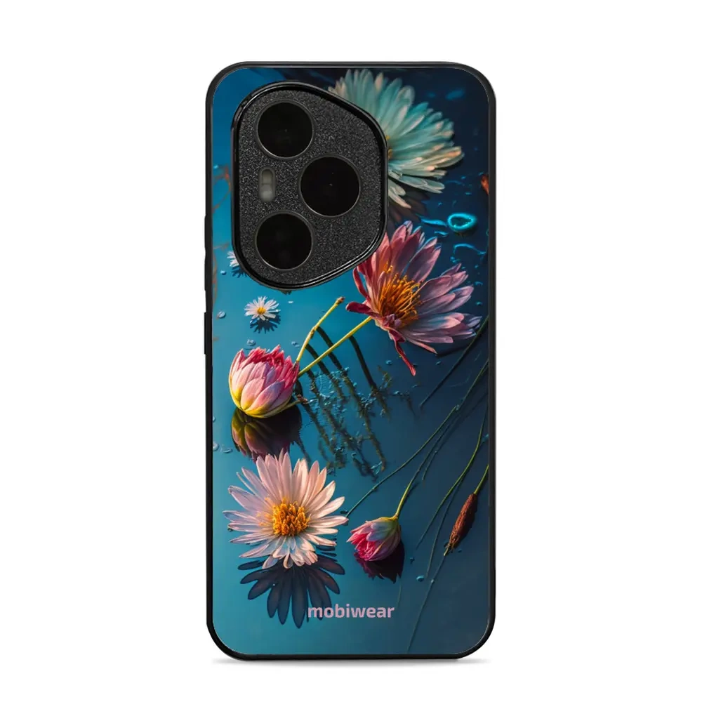 Mobiwear Glossy Case, Handyhülle, Geräteschutz, stilvolle Grafik, sicheres Gehäuse, Blau-Blumig