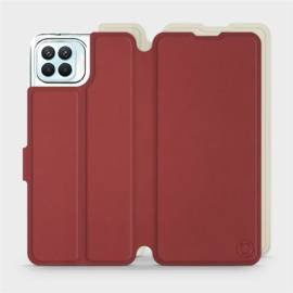 Etui Soft Touch do OPPO Reno 4 Lite - wzór Zachodząca czerwień z platyną