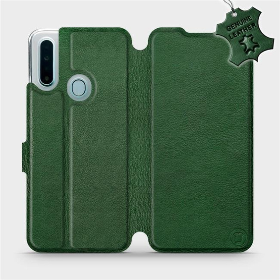 Etui ze skóry naturalnej do OPPO A31 - wzór Green Leather