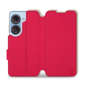 Etui Soft Touch do Asus Zenfone 10 - wzór Żywa czerwień z platyną