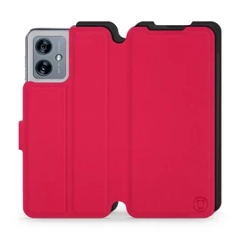 Etui Soft Touch do Motorola Moto G54 5G - wzór Żywa czerwień z czernią