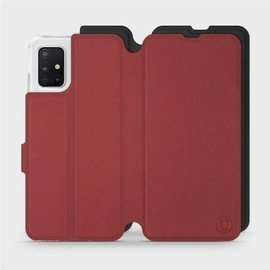 Etui Soft Touch do Samsung Galaxy A51 5G - wzór Zachodząca czerwień z czernią