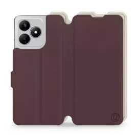 Etui Soft Touch do Realme C53 - wzór Matowy burgund z platyną