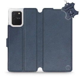 Etui ze skóry naturalnej do Samsung Galaxy S10 Lite - wzór Blue Leather