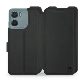 Etui Soft Touch do Motorola Moto E15 - wzór Satynowa czerń