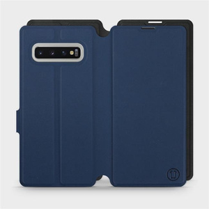 Etui Soft Touch do Samsung Galaxy S10 Plus - wzór Głęboki granat z czernią