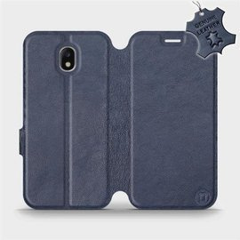 Etui ze skóry naturalnej do Samsung Galaxy J5 2017 - wzór Blue Leather