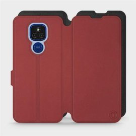 Etui Soft Touch do Motorola Moto E7 Plus - wzór Zachodząca czerwień z czernią