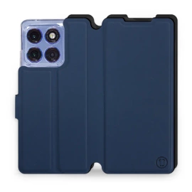 Etui Soft Touch do Motorola Edge 60 Pro - wzór Głęboki granat z czernią