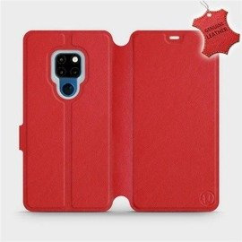 Etui ze skóry naturalnej do Huawei Mate 20 - wzór Red Leather