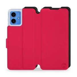 Etui Soft Touch do Motorola Moto G14 - wzór Żywa czerwień z czernią