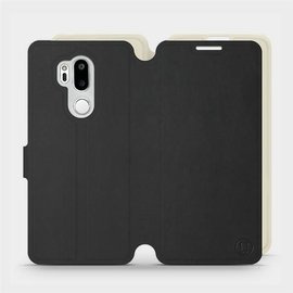 Etui Soft Touch do LG G7 ThinQ - wzór Satynowa czerń z platyną