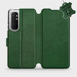 Etui ze skóry naturalnej do Xiaomi Mi Note 10 Lite - wzór Green Leather