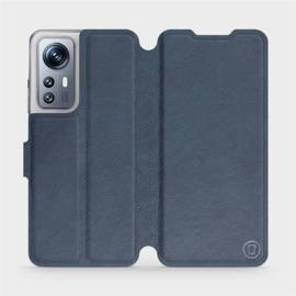 Etui ze skóry naturalnej do Xiaomi 12S - wzór Blue Leather
