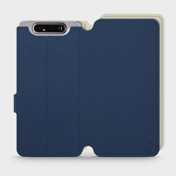 Etui Soft Touch do Samsung Galaxy A80 - wzór Głęboki granat z platyną