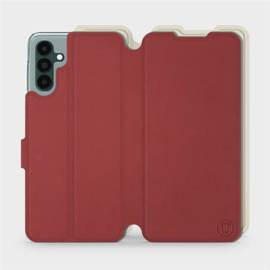 Etui Soft Touch do Samsung Galaxy A04S - wzór Zachodząca czerwień z platyną