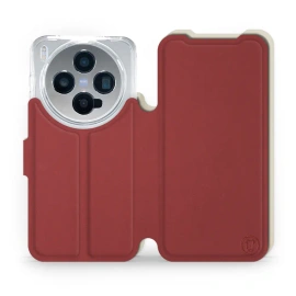 Etui Soft Touch do Vivo X300 - wzór Zachodząca czerwień z platyną