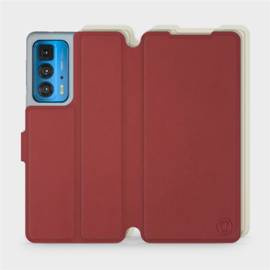 Etui Soft Touch do Motorola Edge 20 Pro - wzór Zachodząca czerwień z platyną