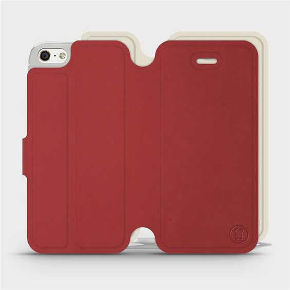 Etui Soft Touch do Apple iPhone 5s - wzór Zachodząca czerwień z platyną