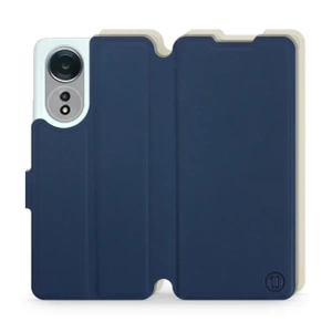 Etui Soft Touch do OPPO A58 - wzór Głęboki granat z platyną